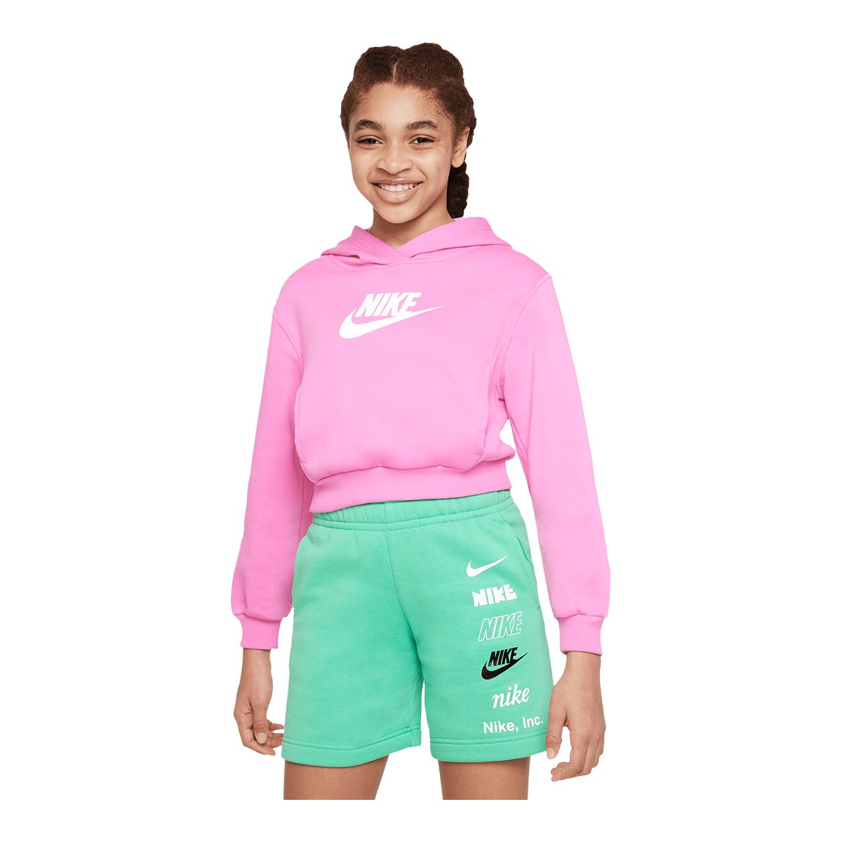 Nike Sportswear Girls' Club Fleece Crop Hoodie