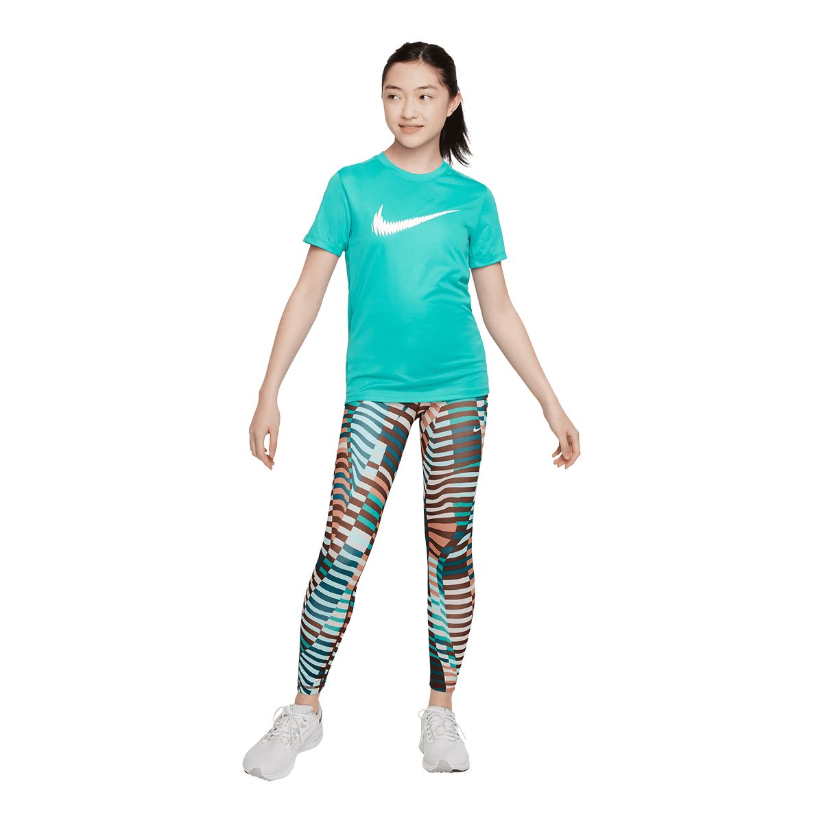 Nike Girls' Dri-FIT All Over Print Leggings