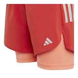 adidas Girls' Aeroready Run 2 in 1 Shorts CloseUp