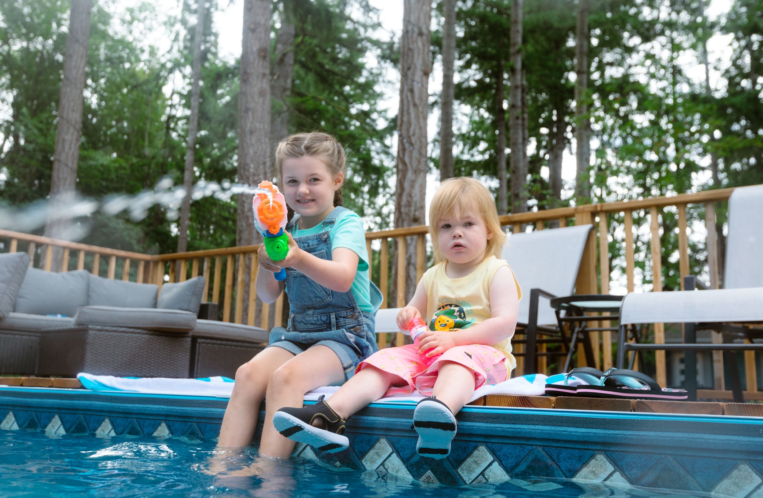 Ripzone Kids' Henley Denim Shortalls