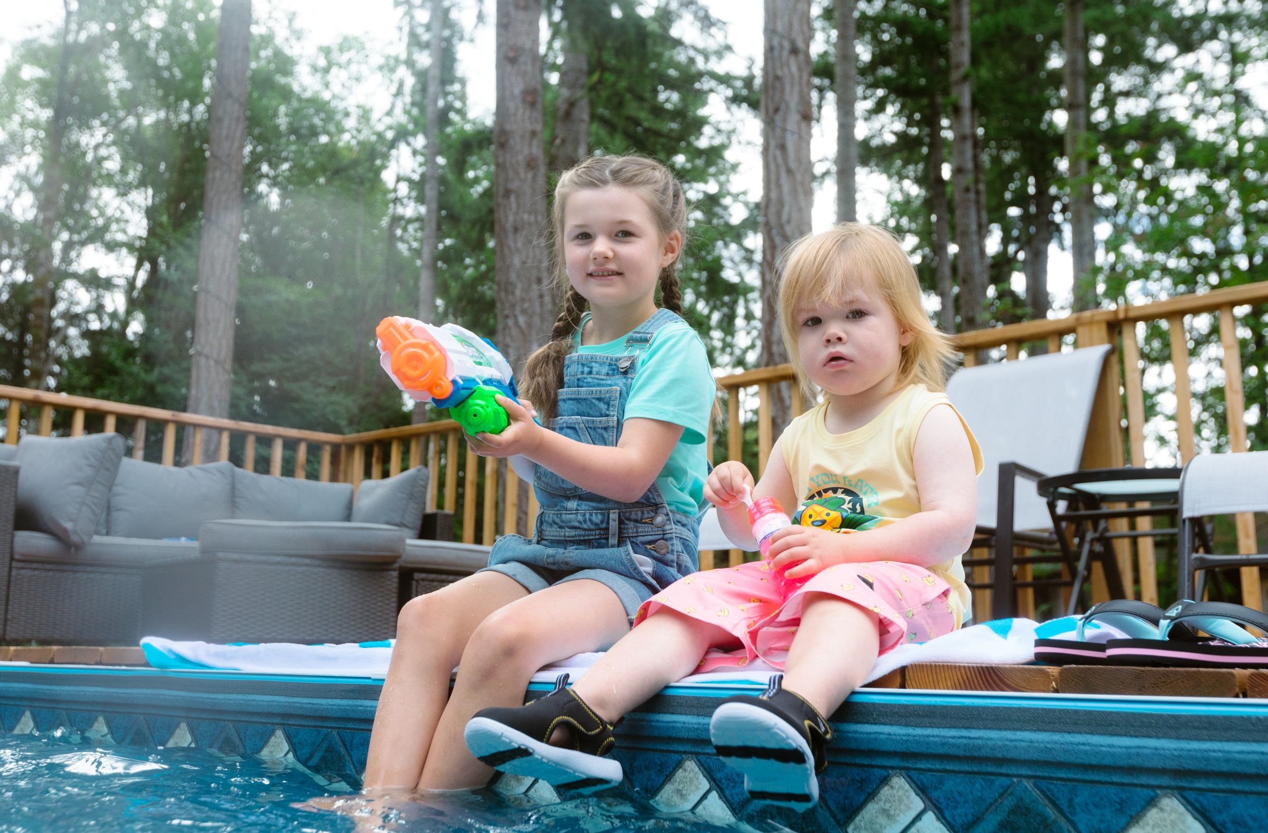 Ripzone Kids' Henley Denim Shortalls