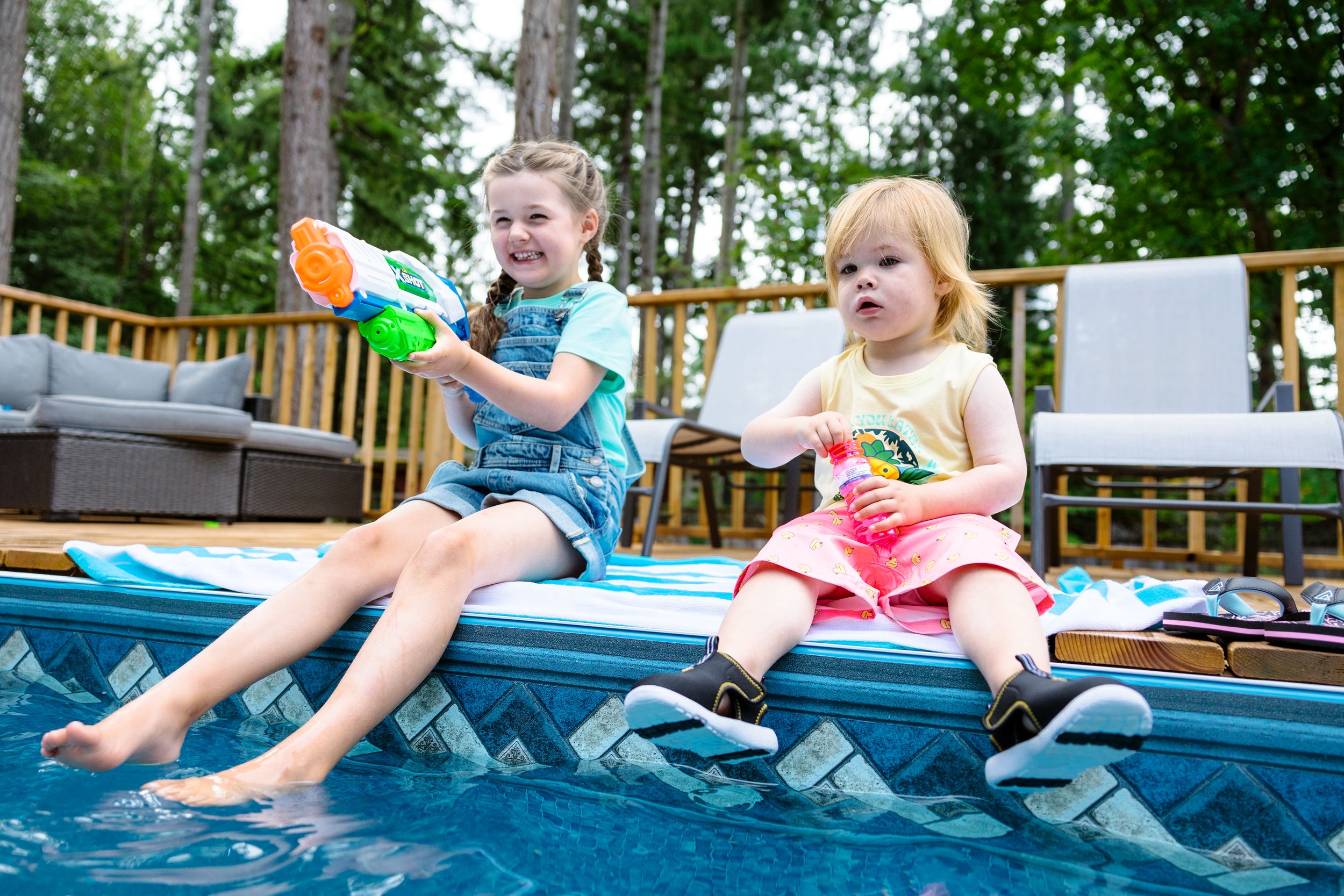 Ripzone Kids' Henley Denim Shortalls