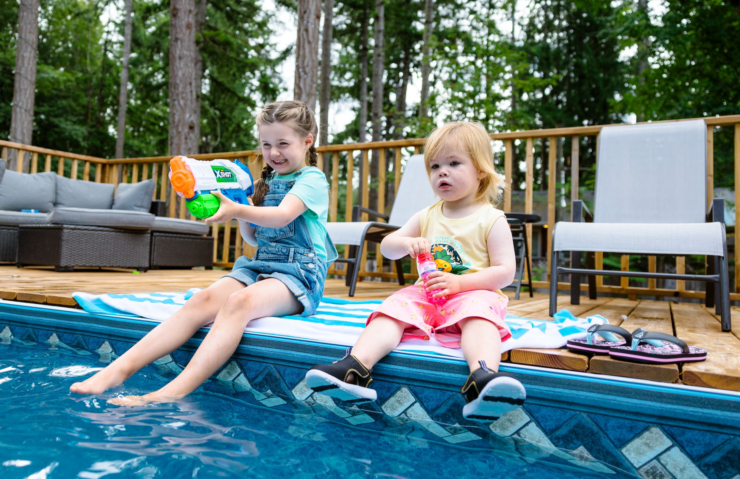 Ripzone Kids' Henley Denim Shortalls