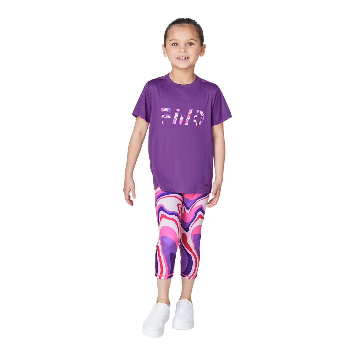 FWD Girls' Printed Crop Leggings