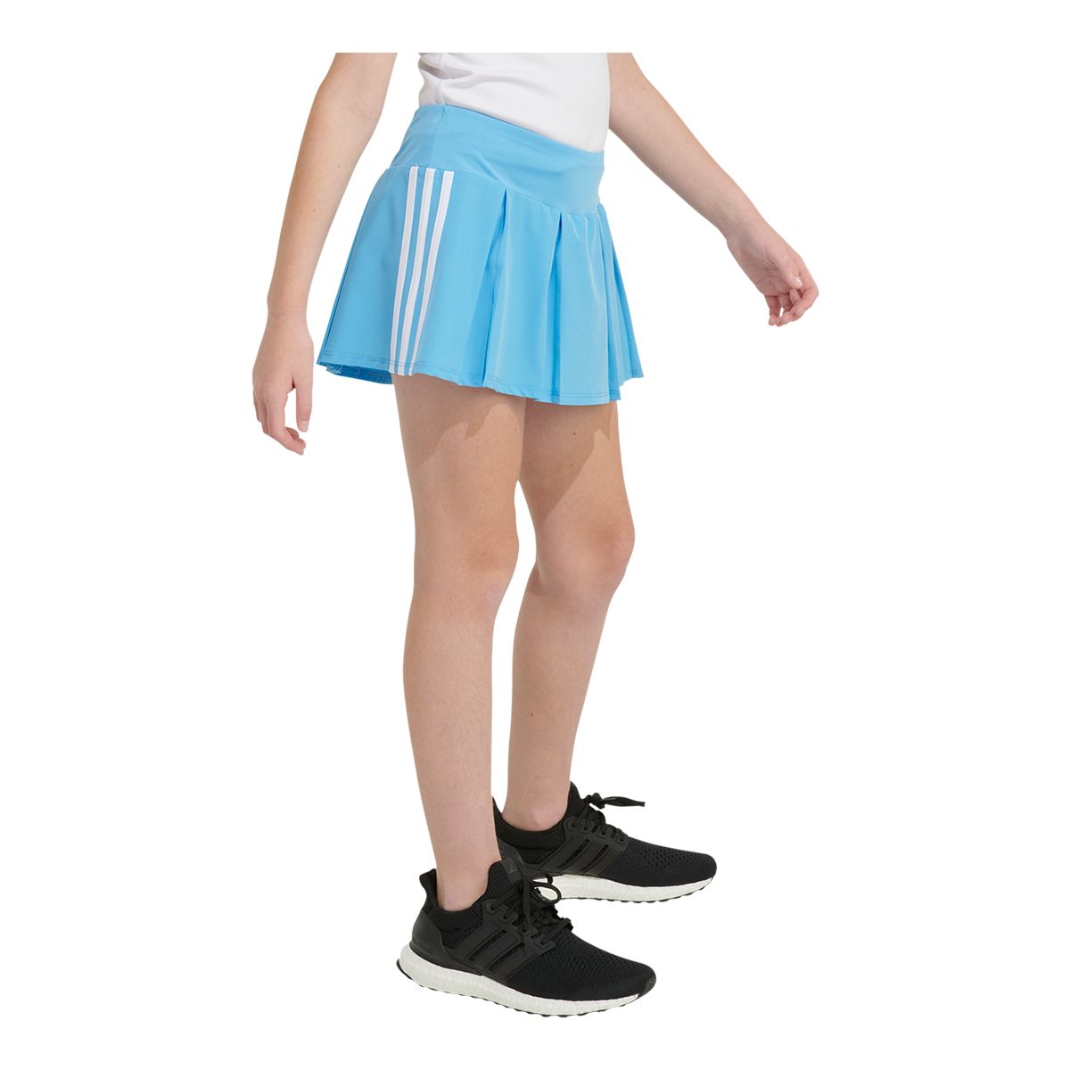 adidas Kids' 3-Stripe Pleated Athletic Skirt
