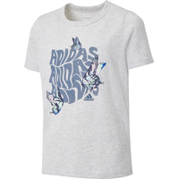 adidas Girls' HTR Regular Fit T Shirt Front_Angled_Left