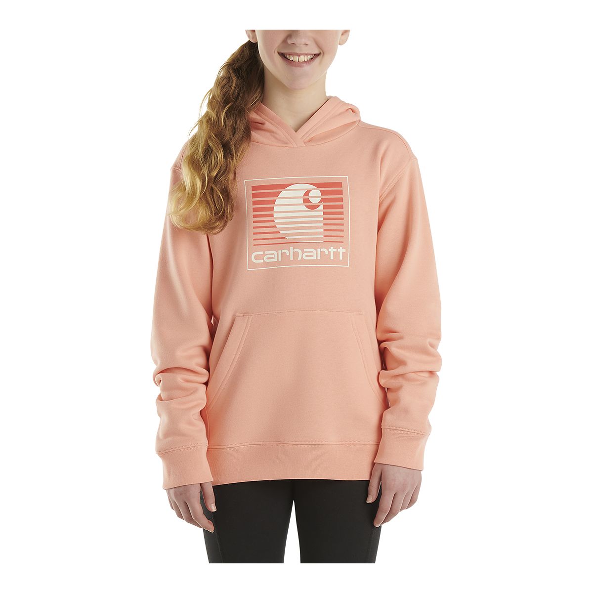 Image of Carhartt Girls' Logo Long Sleeve Hoodie