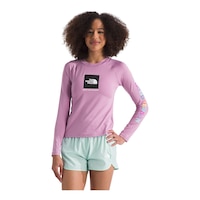 The North Face Kids' Amphibious UPF 40 Long Sleeve T Shirt Front_Angled_Left