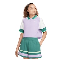 Nike Sportswear Girls' Crop Novelty T Shirt Front_Angled_Left