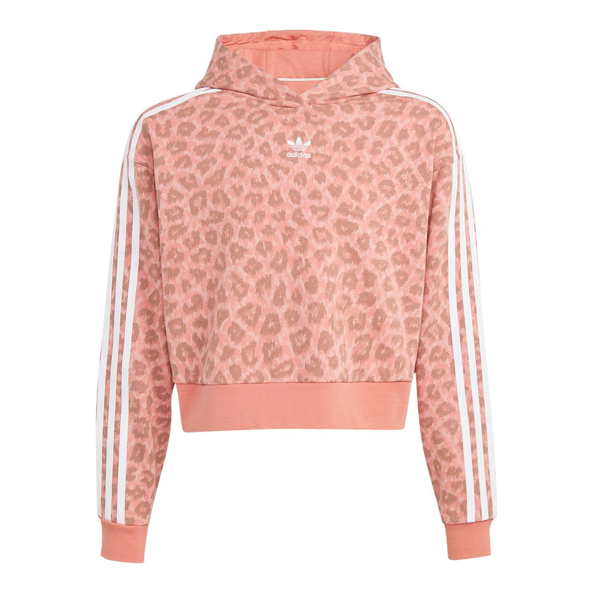 adidas Girls' Crop Hooded Sweatshirt