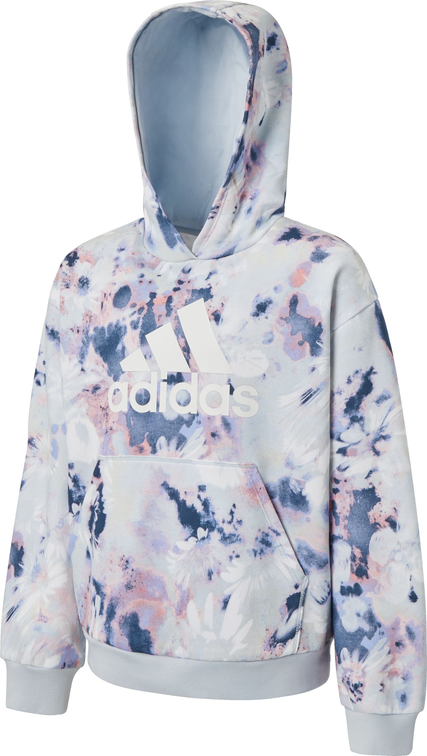 adidas Girls' All Over Print Loose Fit Graphic Hoodie