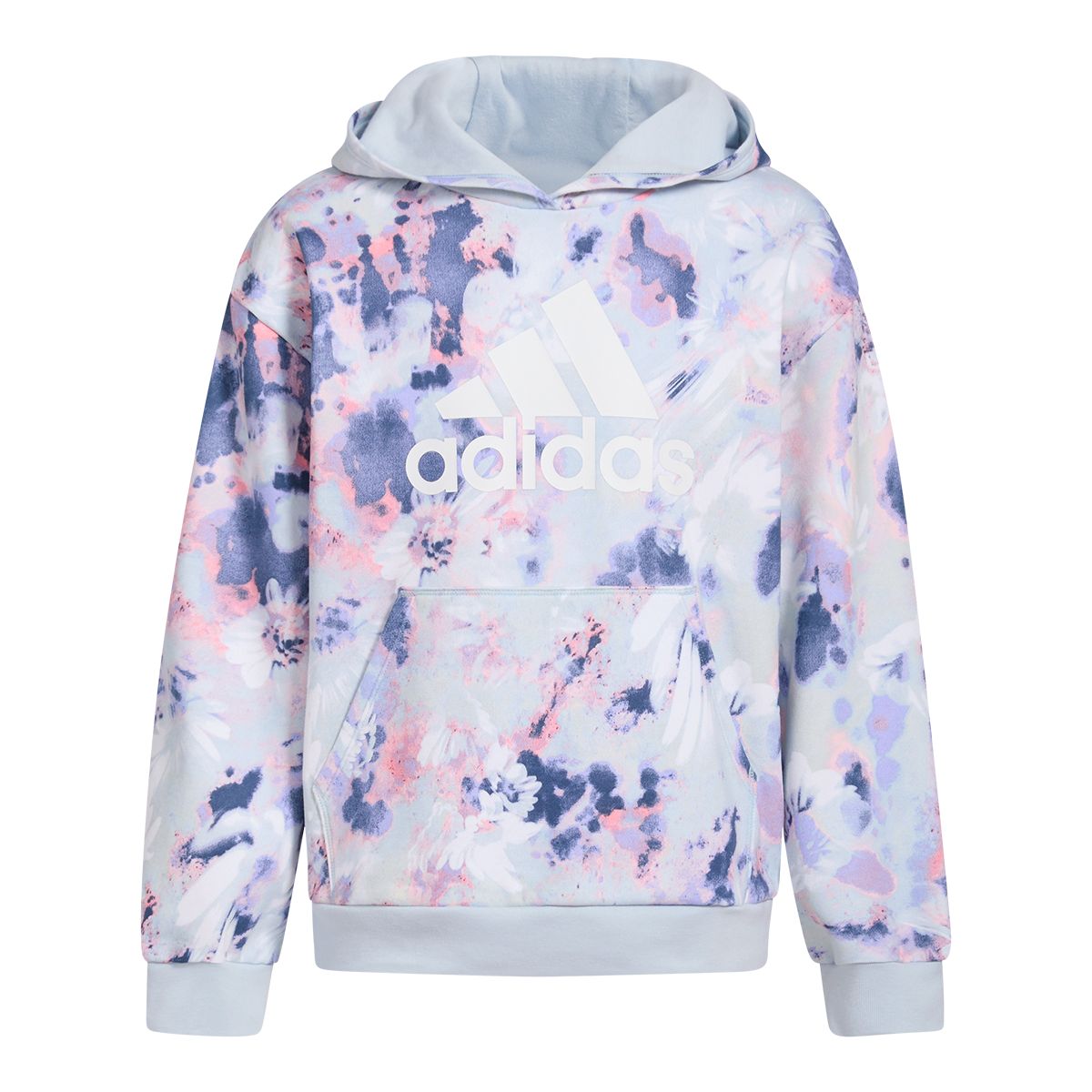 adidas Girls' All Over Print Loose Fit Graphic Hoodie