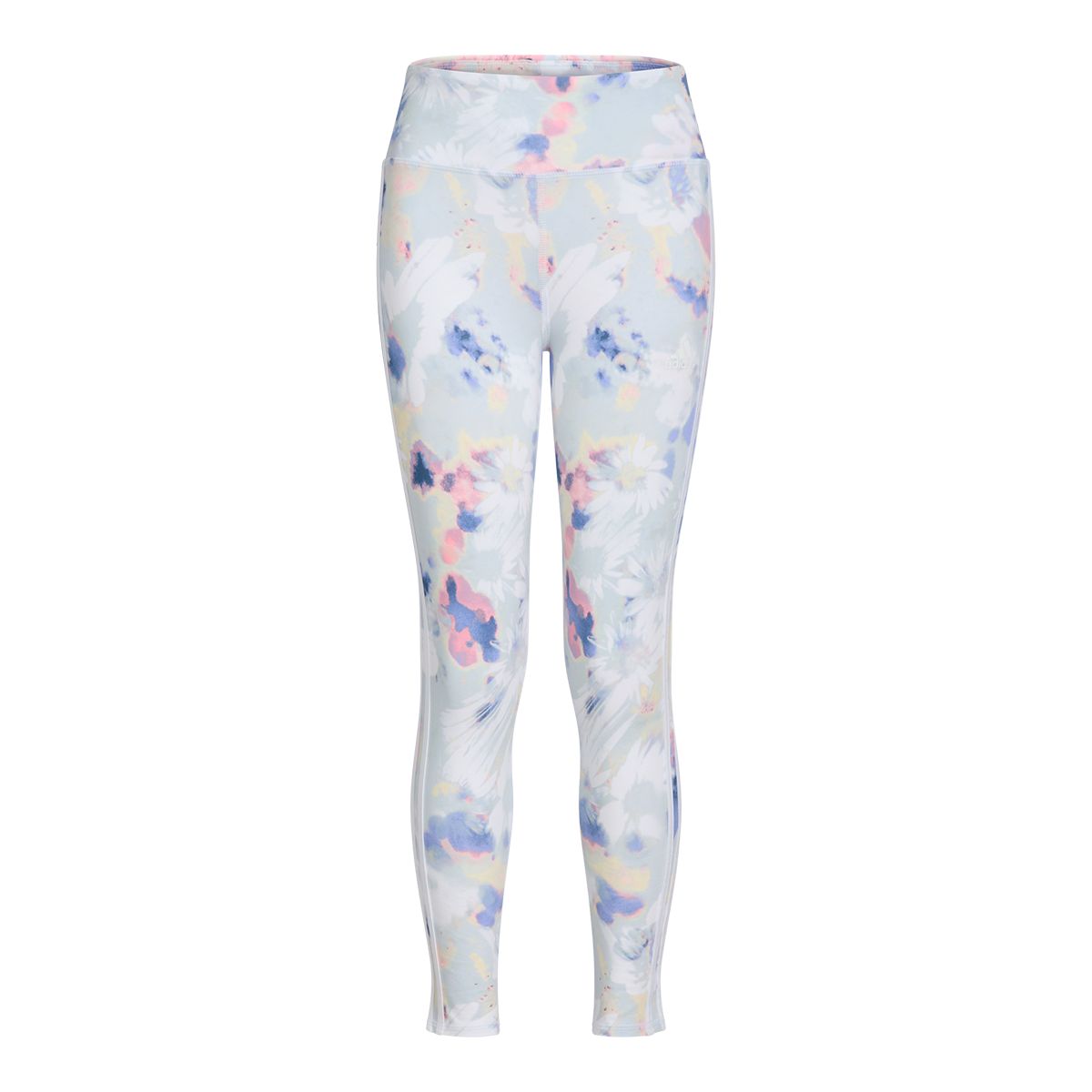 adidas Girls' 3-Stripe All Over Print Leggings