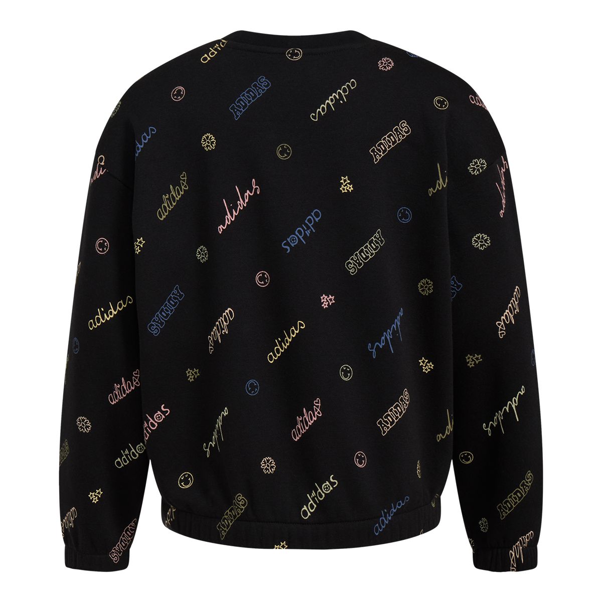 adidas Girls' All Over Print Crew Neck Top