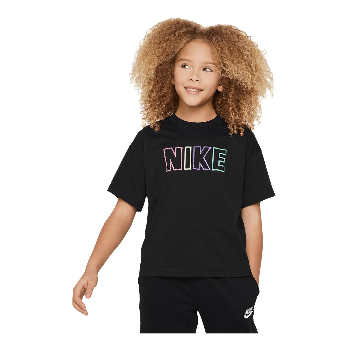 Nike Sportswear Girls' Essential All Over Print T Shirt