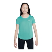 Nike Girls' Dri-FIT Leg Scoop T Shirt Front_Flat