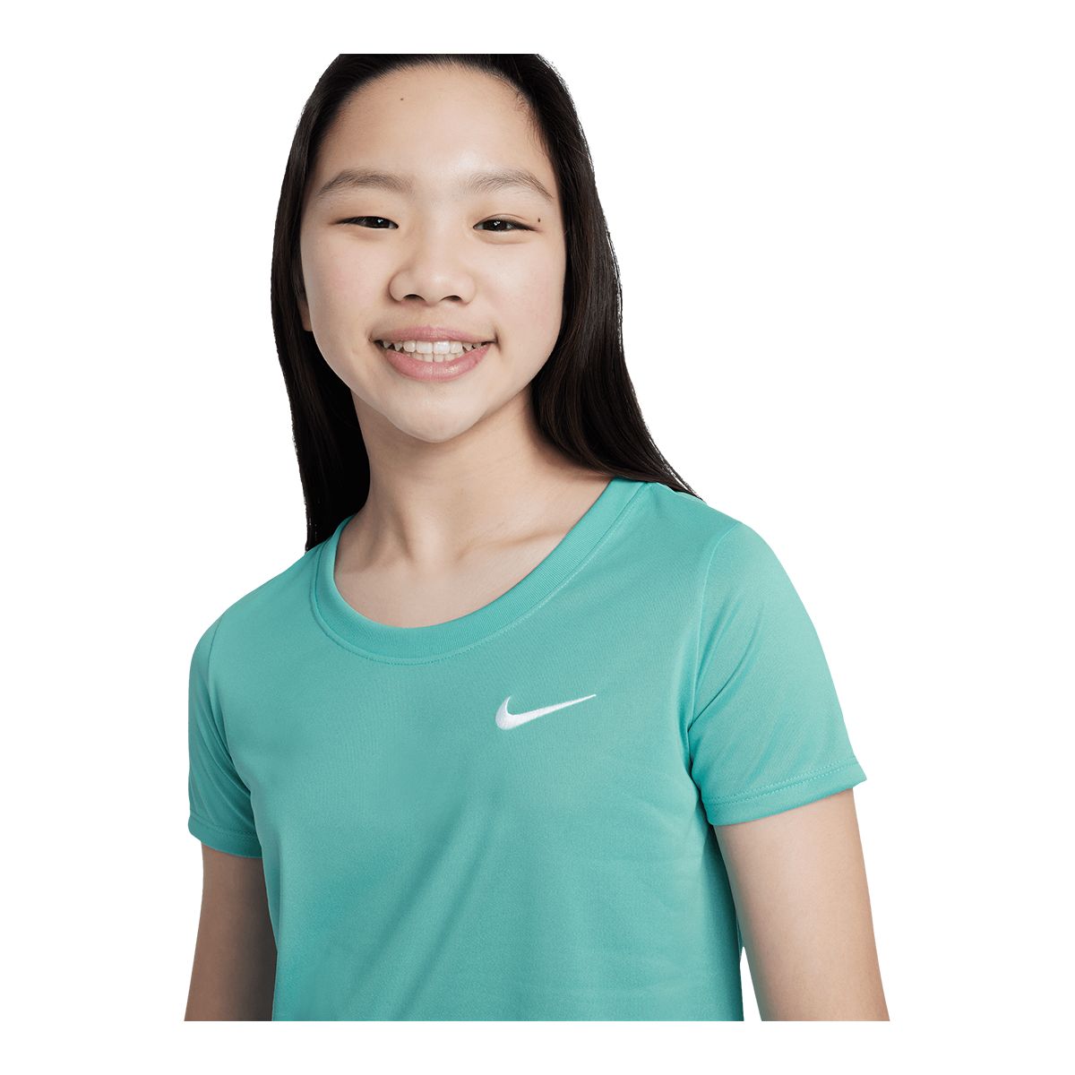 Nike Girls' Dri-FIT Leg Scoop T Shirt