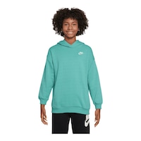Nike Sportswear Girls' Club Fleece Oversized Pullover Hoodie Front_Flat