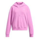 Under Armour Girls' Rival Fleece Textured 1/2 Zip Hoodie Front_Flat