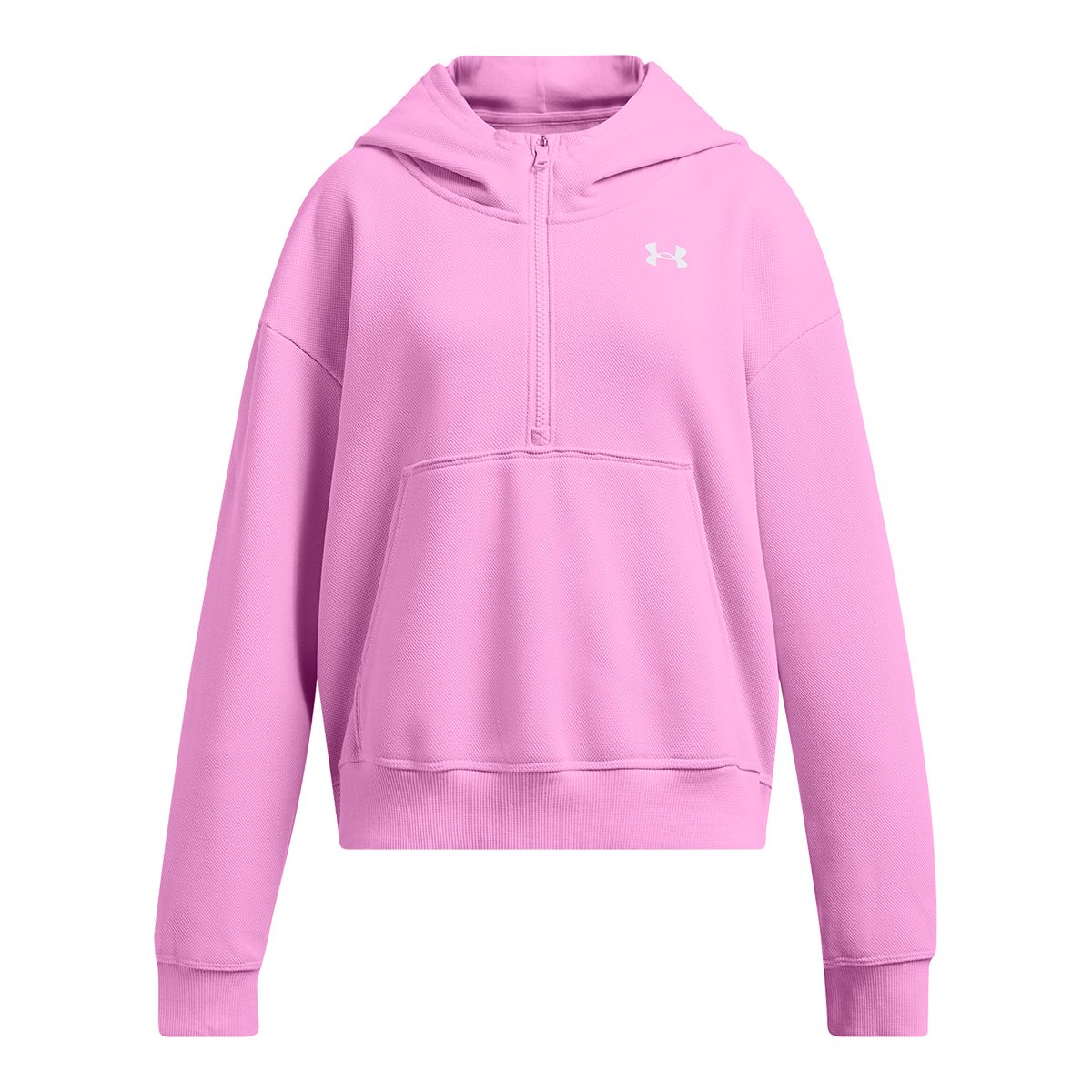Under Armour Girls' Rival Fleece Textured 1/2 Zip Hoodie