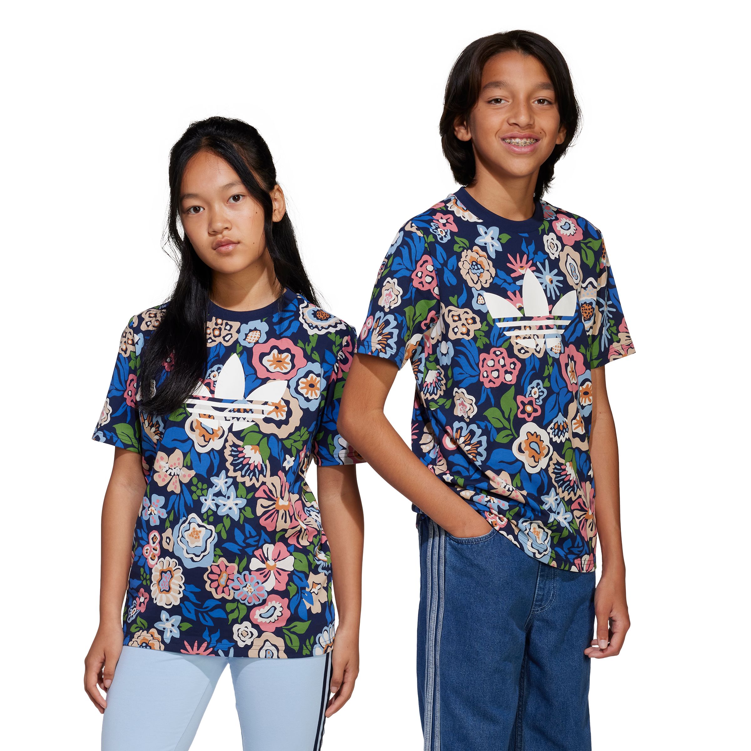 adidas Originals Girls' Night Flower T-Shirt