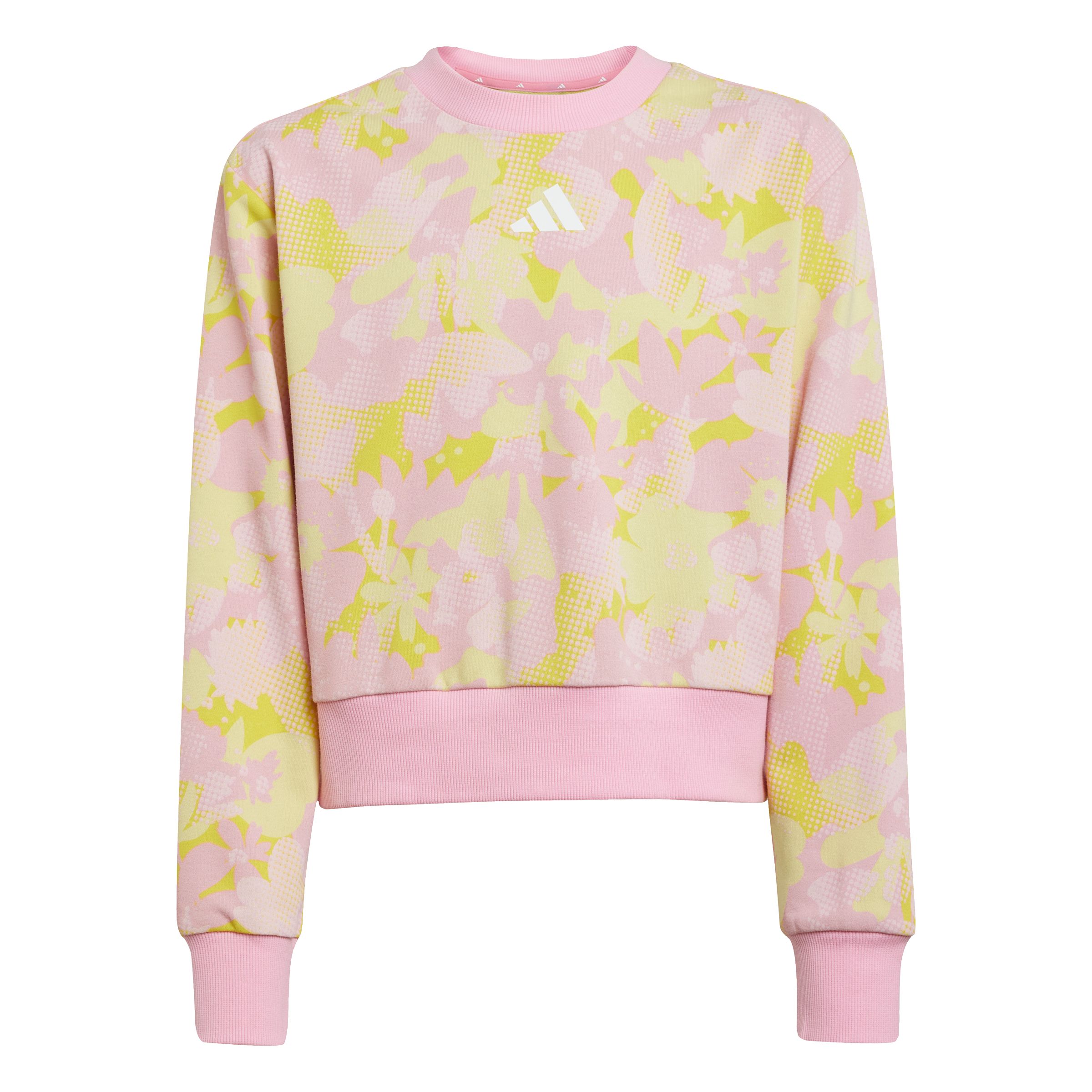 adidas Junior Girls' French Terry Flower Sweatshirt
