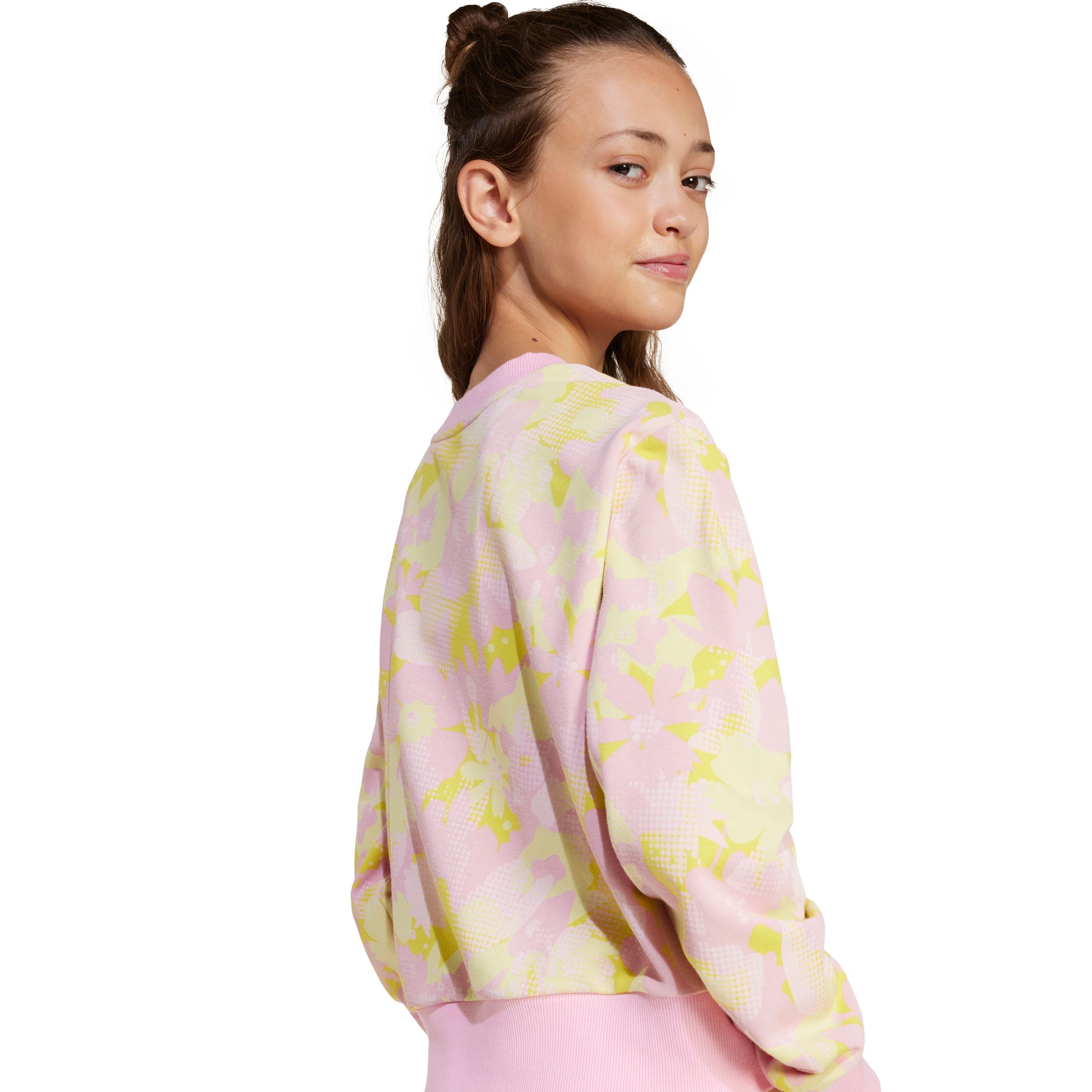 adidas Junior Girls' French Terry Flower Sweatshirt