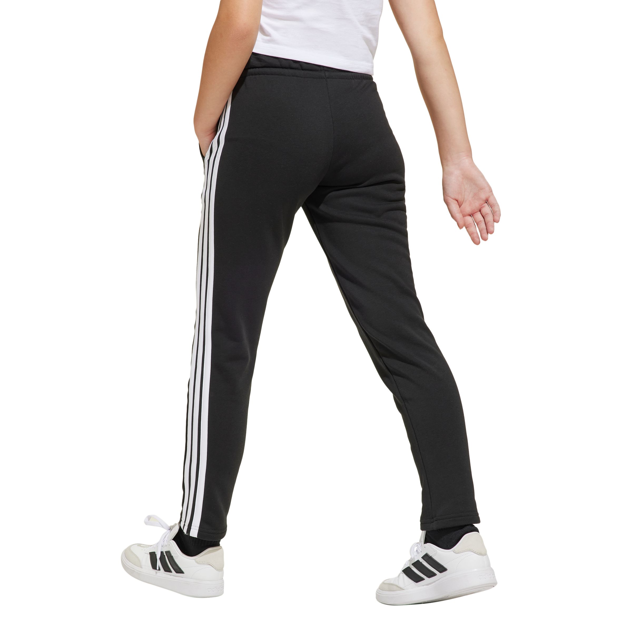 adidas Junior Girls' 3-Stripe French Terry Pants