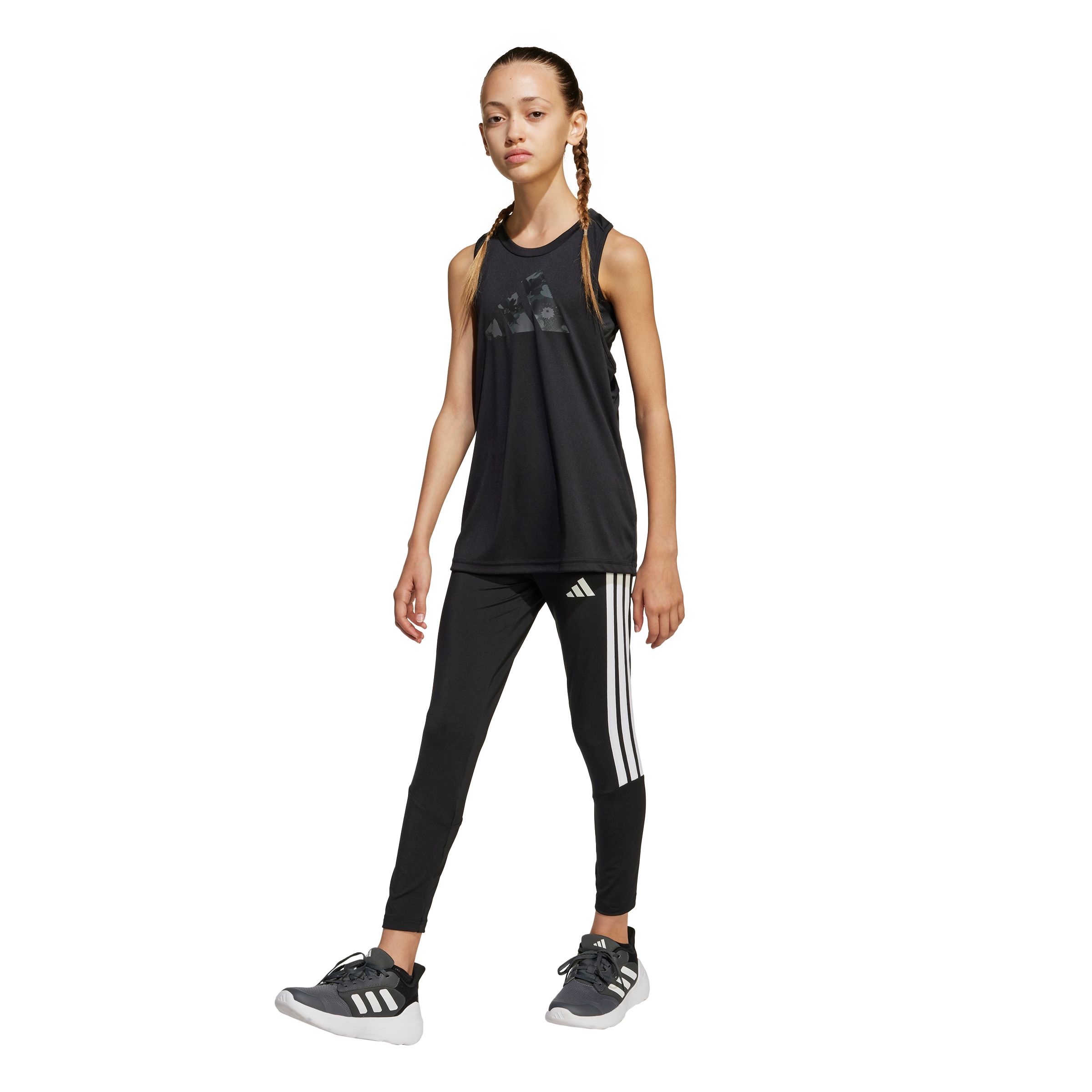 adidas Junior Girls' TR Essentials 3-Stripe Leggings