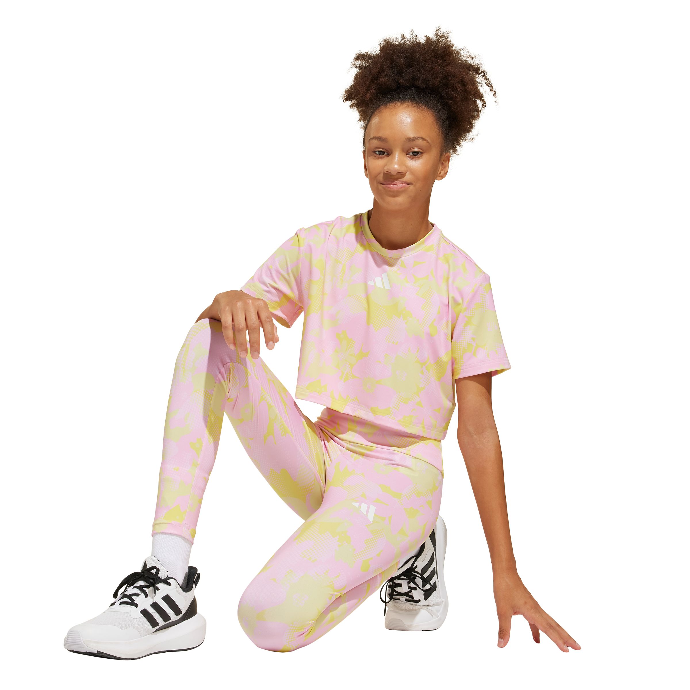 adidas Junior Girls' Essentials Flower Leggings
