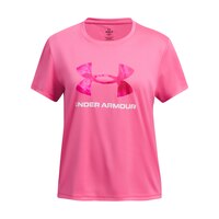 Under Armor Girls' Tech™ Print Big Logo T Shirt Front_Flat