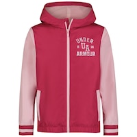 Under Armour Girls' Shirred Windbreaker Jacket Front_Flat