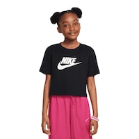Nike Sportswear Girls' Futura Crop T Shirt Front_Flat