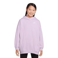 Nike Sportswear Girls' Club Oversized Pullover Hoodie Front_Flat