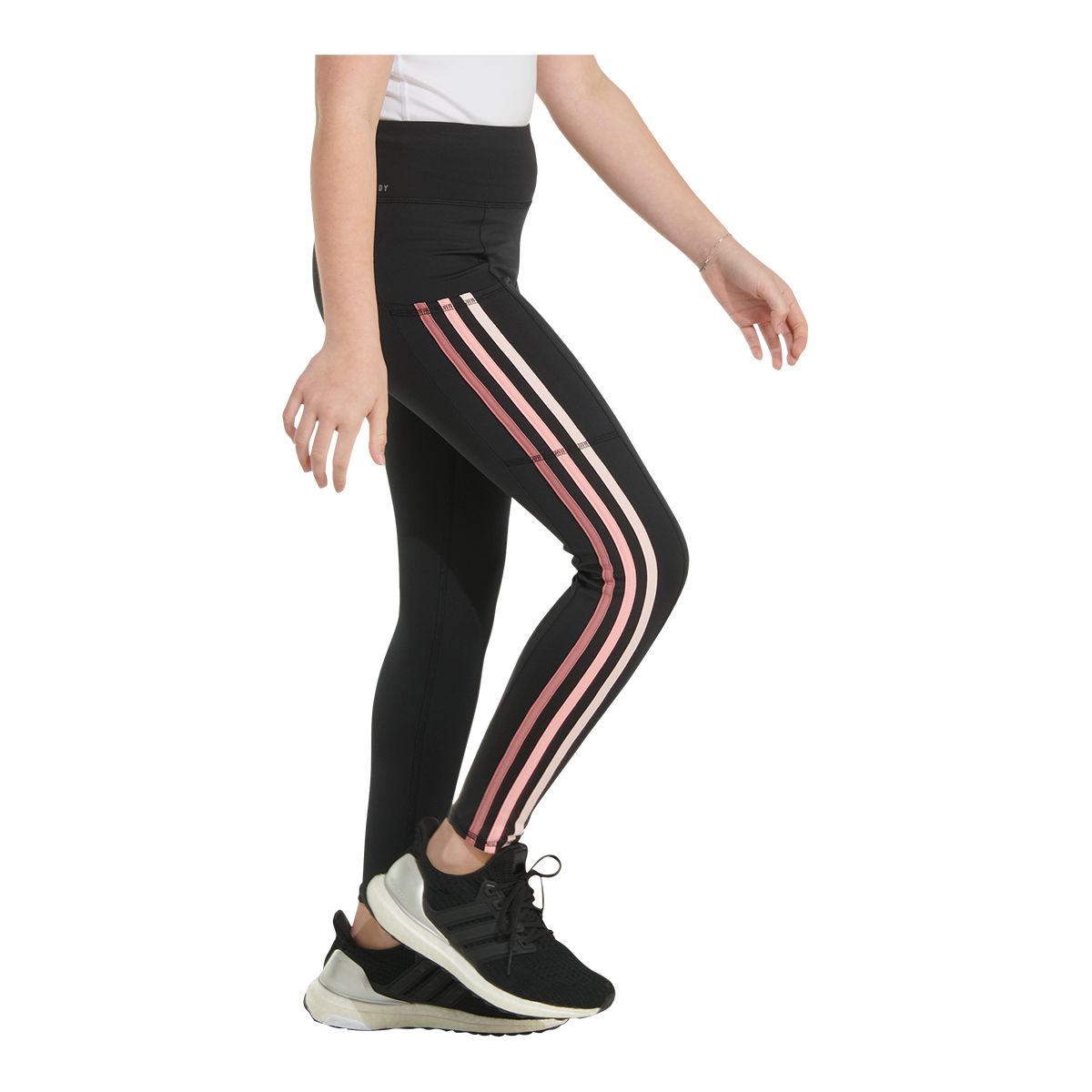 adidas Girls' 3-Stripe Cell Pocket Tights