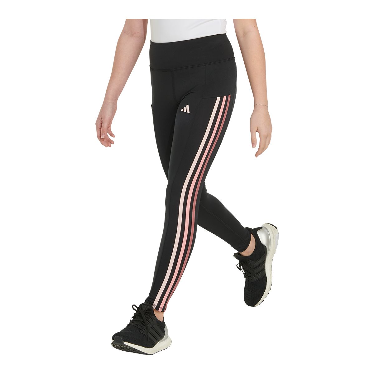 adidas Girls' 3-Stripe Cell Pocket Tights