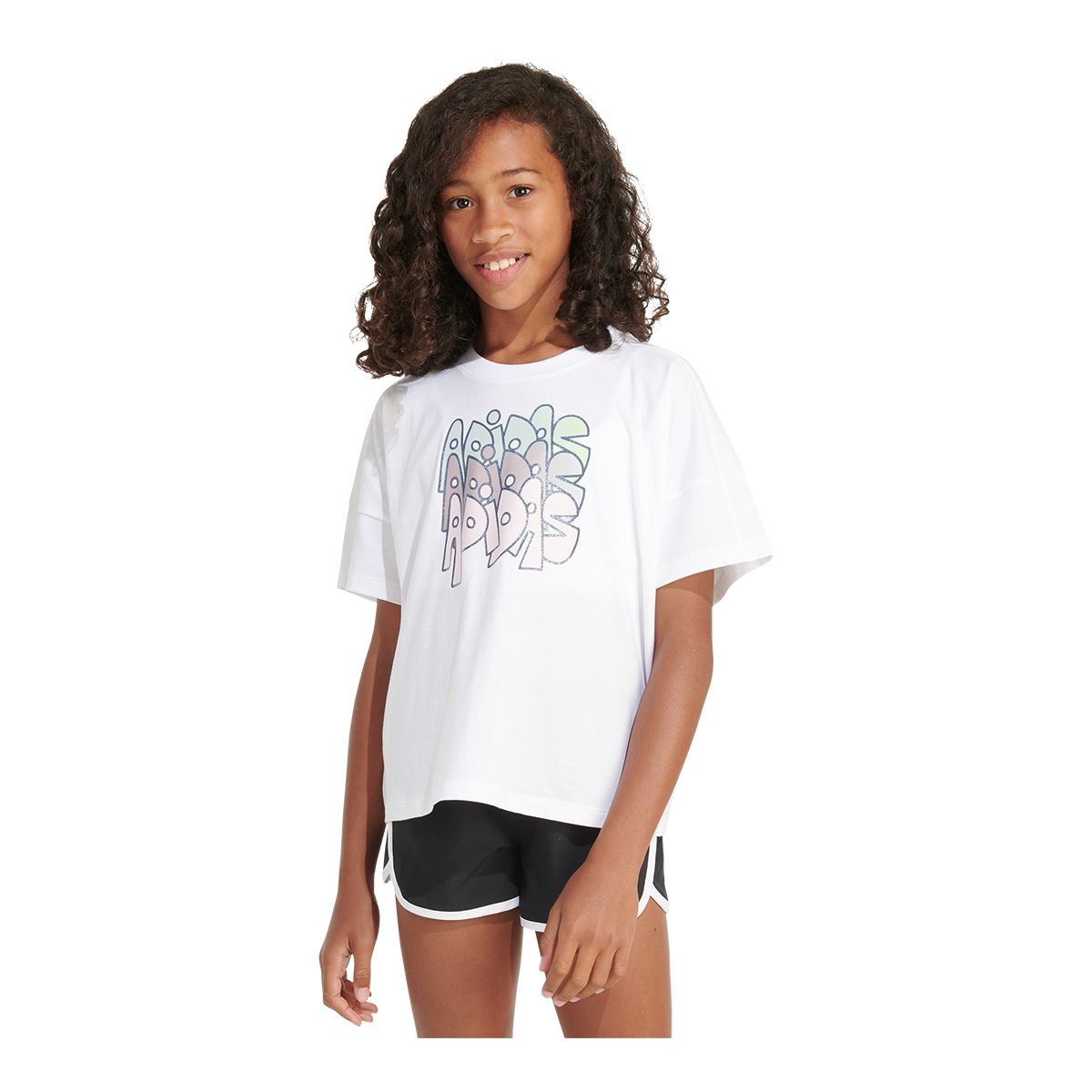 adidas Girls' Loose Boxy T Shirt