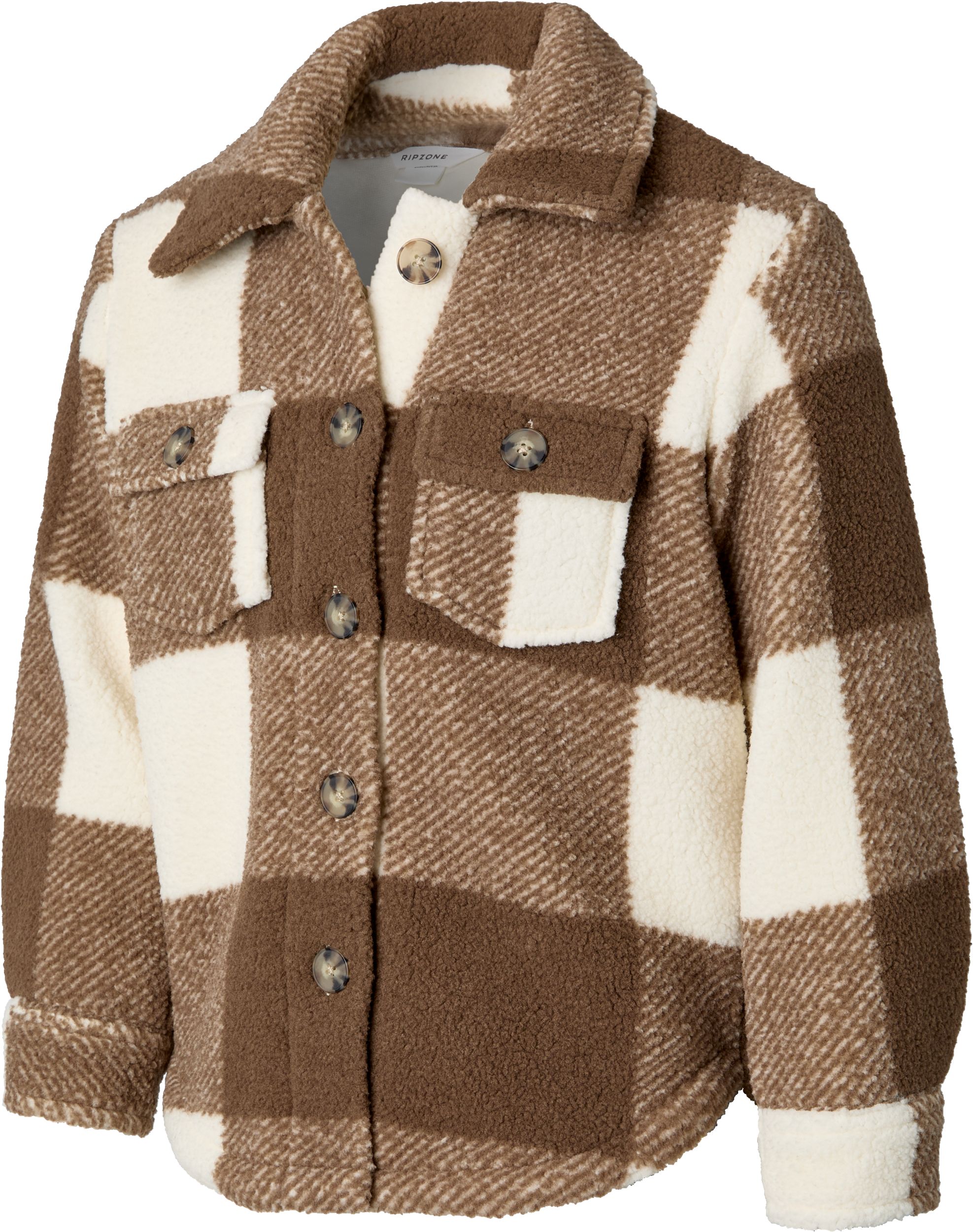 Ripzone Kids' Alessia Buffalo Plaid Fleece Hooded Shirt