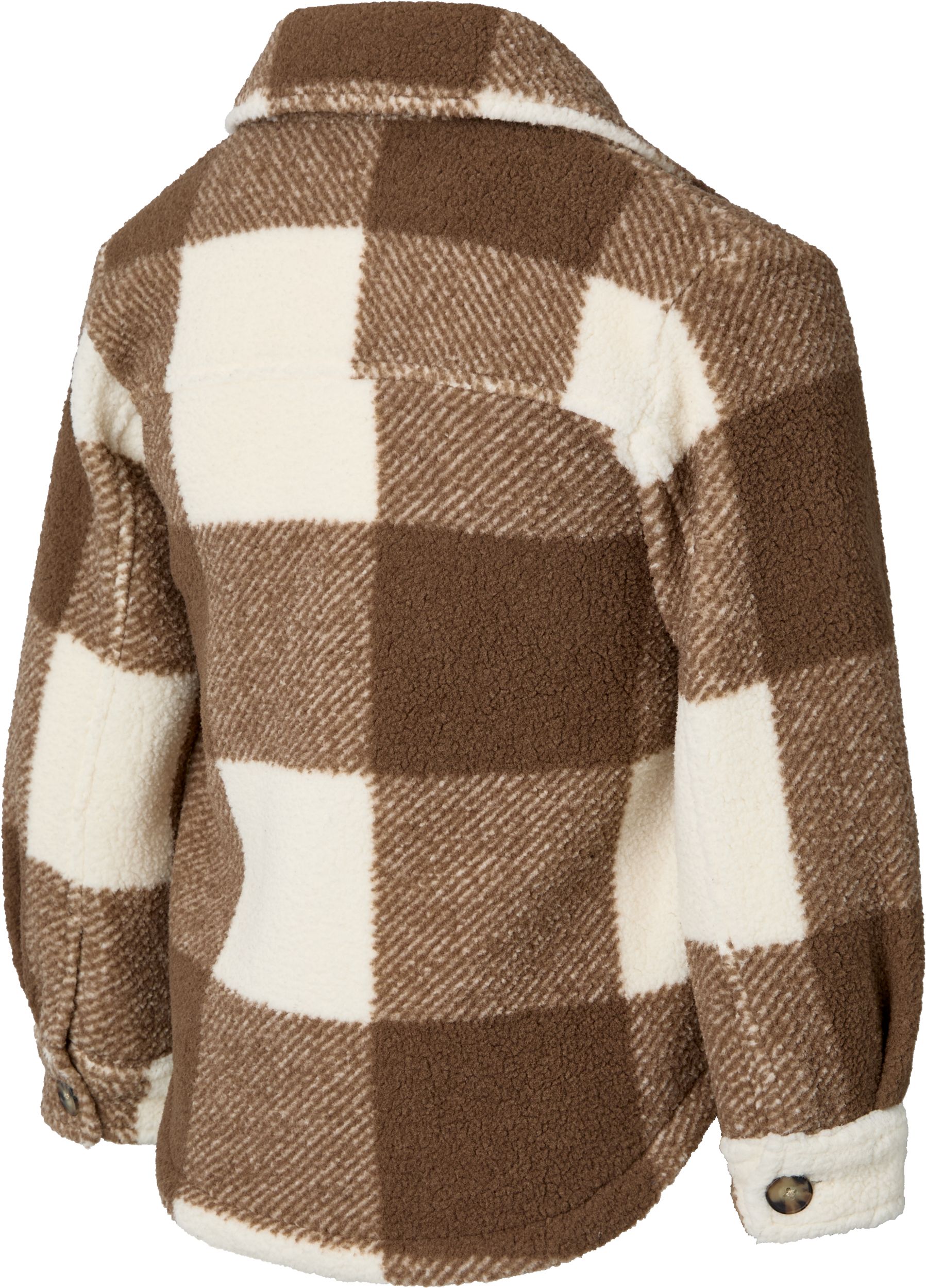 Ripzone Kids' Alessia Buffalo Plaid Fleece Hooded Shirt