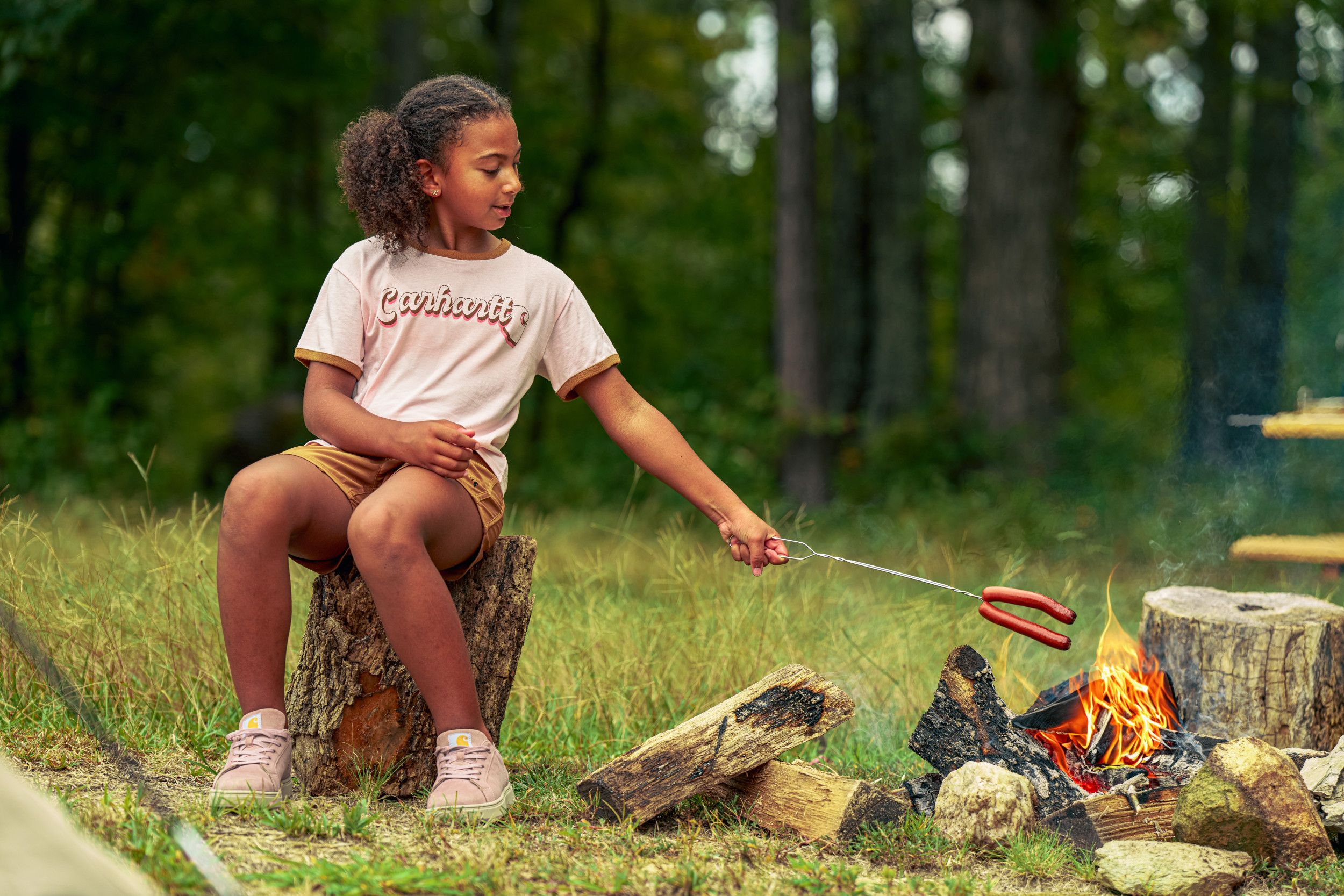Carhartt Girls' Ringer Logo T Shirt