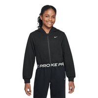 Nike Pro Girls' Dri-FIT Fleece Full Zip Hoodie Front_Flat