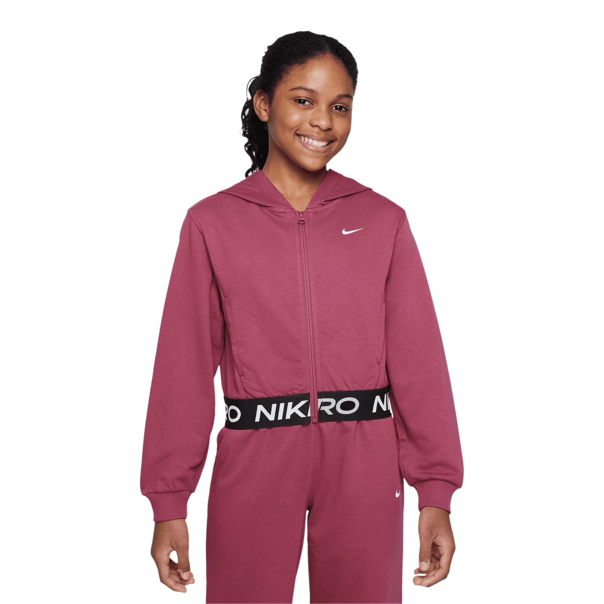 Nike Pro Girls' Dri-FIT Fleece Full Zip Hoodie