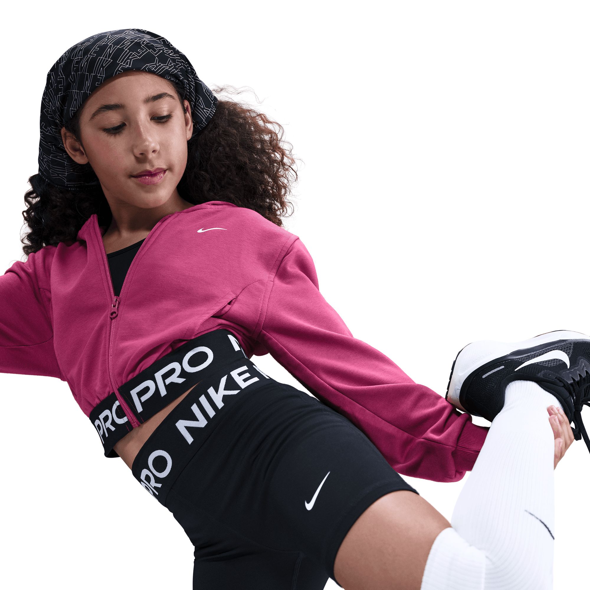 Nike Pro Girls' Dri-FIT Fleece Full Zip Hoodie