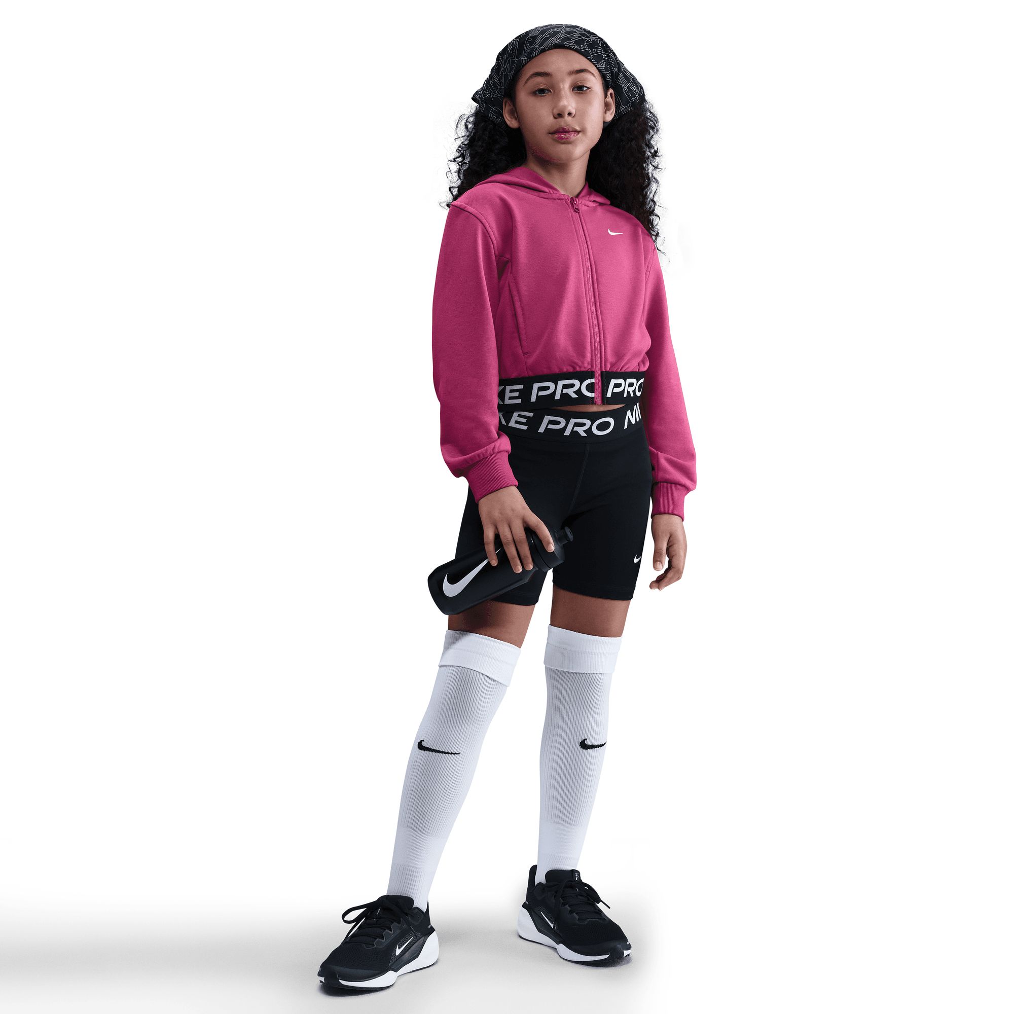 Nike Pro Girls' Dri-FIT Fleece Full Zip Hoodie