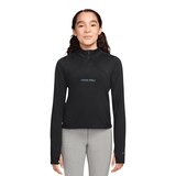 Nike Pro Girls' TreeFleece 1/2 Zip Long Sleeve Sport Pack Shirt Front_Flat