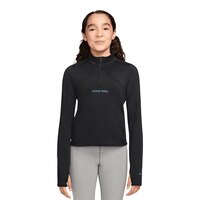 Nike Pro Girls' TreeFleece 1/2 Zip Long Sleeve Sport Pack Shirt Front_Flat