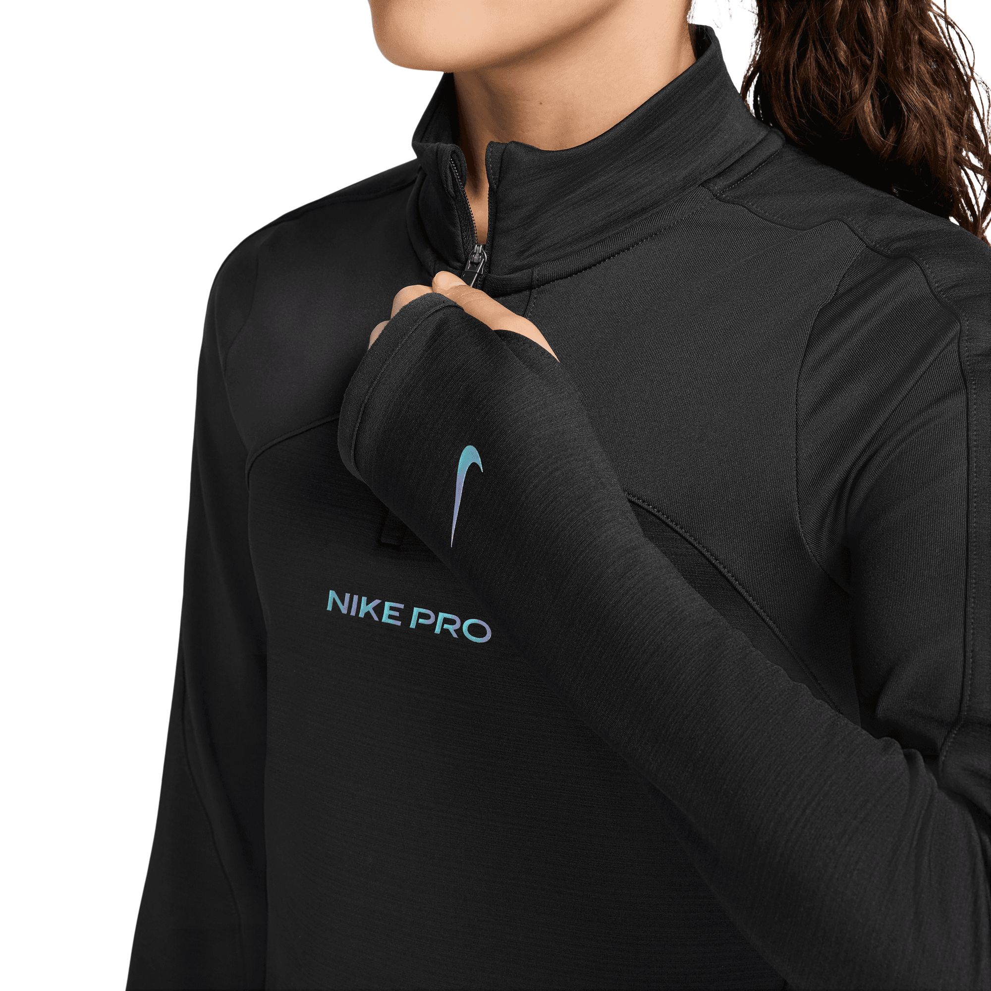 Nike Pro Girls' TreeFleece 1/2 Zip Long Sleeve Sport Pack Shirt