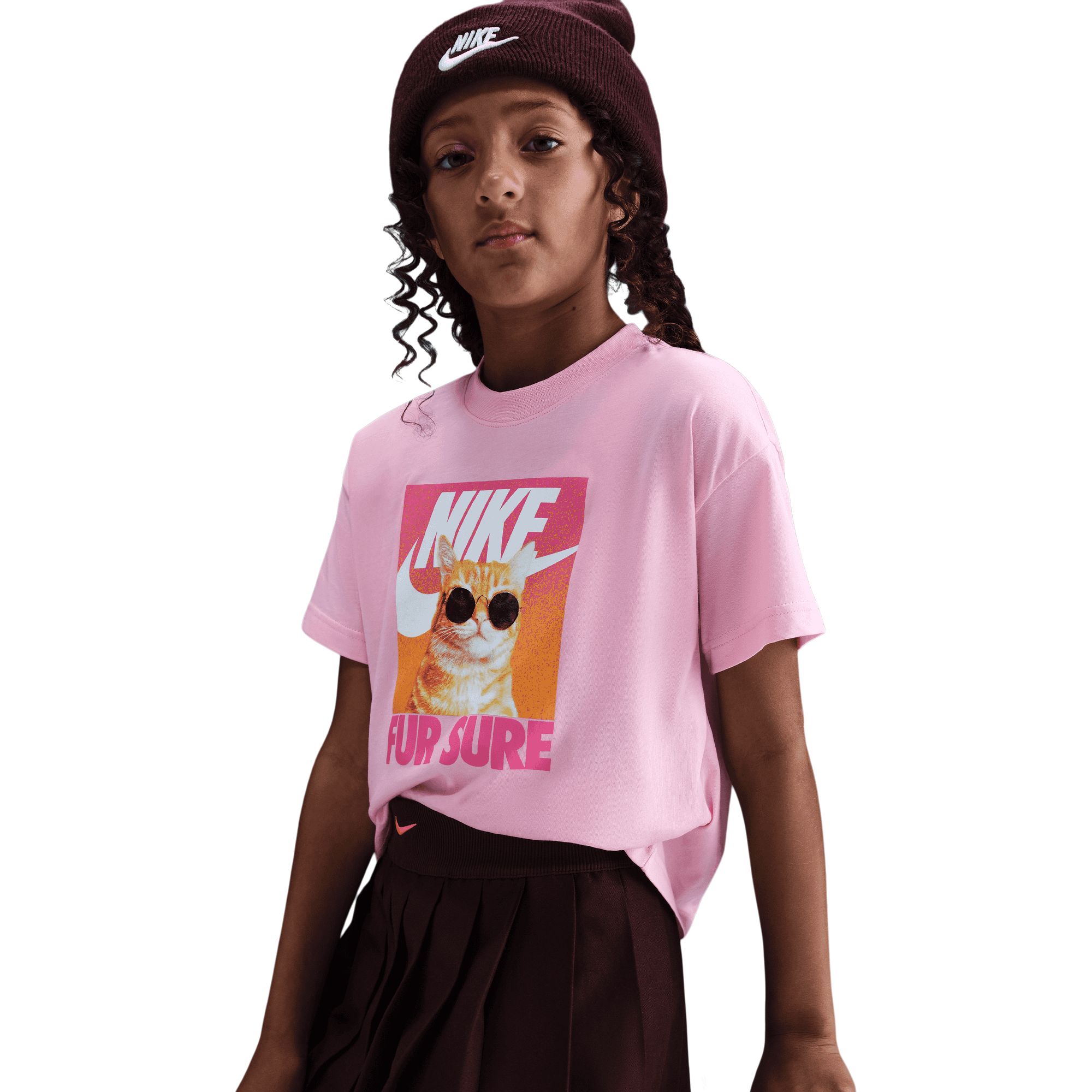 Nike Sportswear Kids' Photo Cute Cat T-shirt