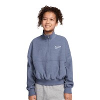 Nike Sportswear Girls' Cozy 1/4 Zip Long Sleeve Fleece Top Front_Flat