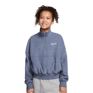 Nike Sportswear Girls' Cozy 1/4 Zip Long Sleeve Fleece Top